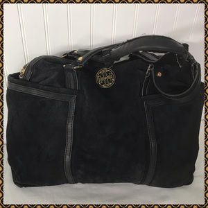 Tory Burch Heavy Suede Leather Duffle Bag